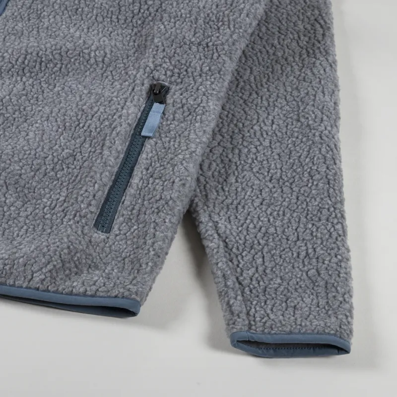 Patagonia Womens Retro Pile Fleece Jacket Salt Grey Light Plume Grey-9