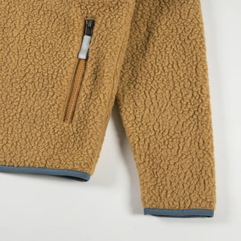 Patagonia Womens Retro Pile Fleece Marsupial Nest Brown Nouveau Green-7