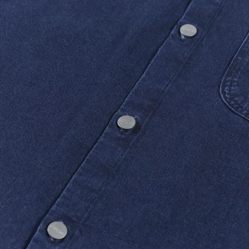 Carhartt WIP Womens Short Sleeve Lovilia Shirt Blue Stone Washed-7