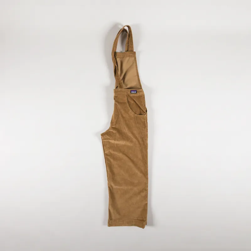Patagonia Womens Stand Up Cropped Corduroy Overalls Nest Brown-5