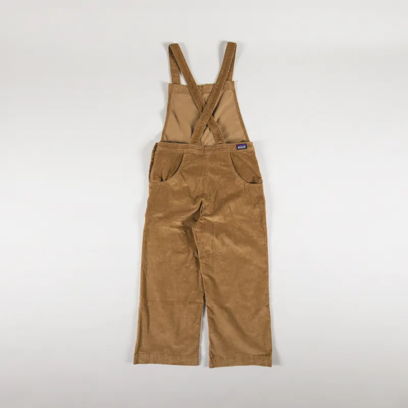 Patagonia Womens Stand Up Cropped Corduroy Overalls Nest Brown-4