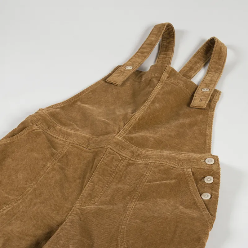 Patagonia Womens Stand Up Cropped Corduroy Overalls Nest Brown-10