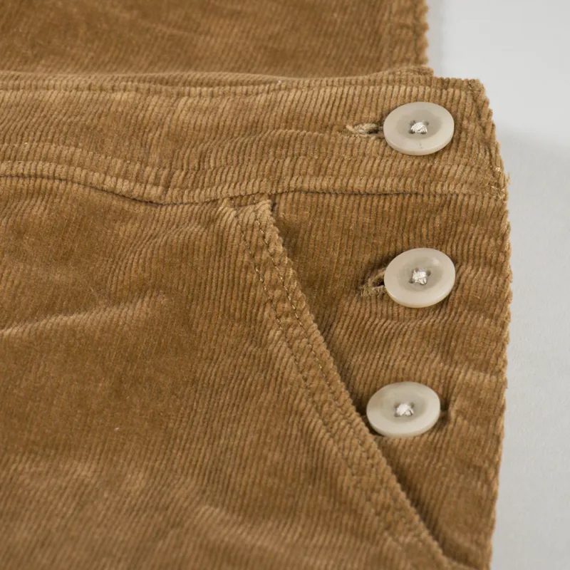 Patagonia Womens Stand Up Cropped Corduroy Overalls Nest Brown-9