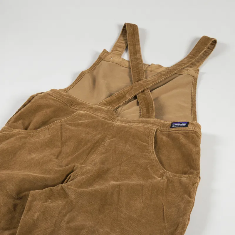 Patagonia Womens Stand Up Cropped Corduroy Overalls Nest Brown-6