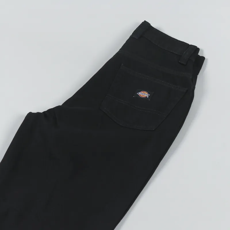 Dickies Womens Thomasville Denim Pant Rinsed Black-5