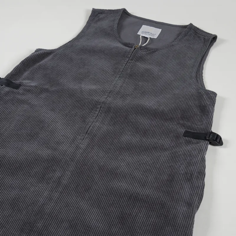 Gramicci Womens Waffle Cord Mid Length Dress Foggy Grey Dye-8