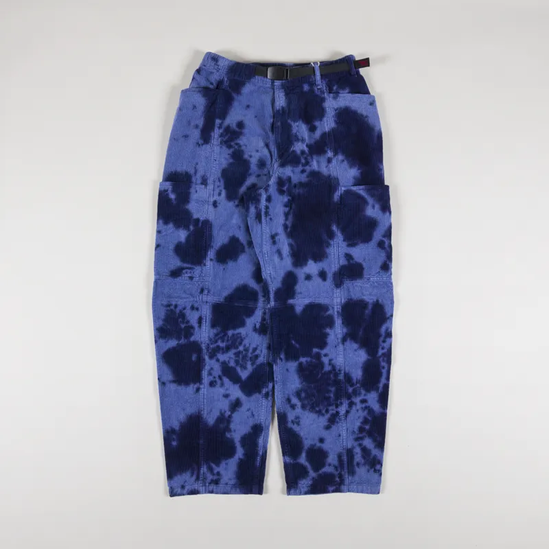 Gramicci Womens Waffle Cord Voyager Pants Navy Bleach Dye-1