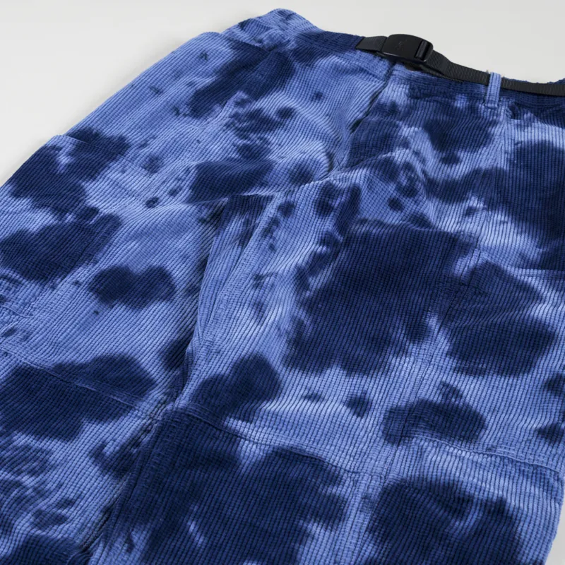 Gramicci Womens Waffle Cord Voyager Pants Navy Bleach Dye-8