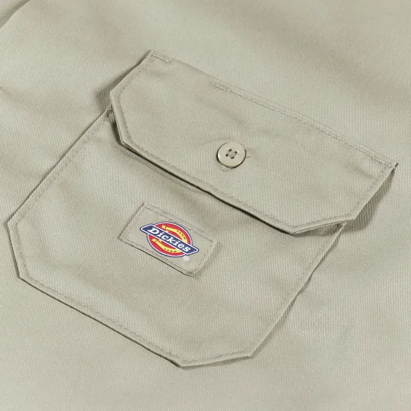 Dickies Womens Short Sleeve Work Shirt Recycled Khaki-5
