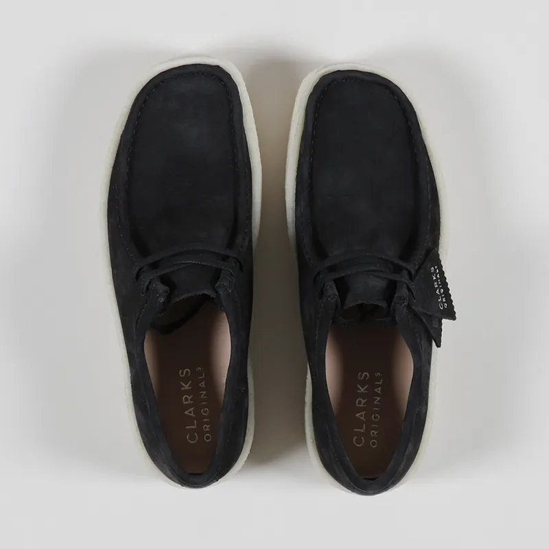 Clarks Originals Wallabee Cup Shoes Black Nubuck-4