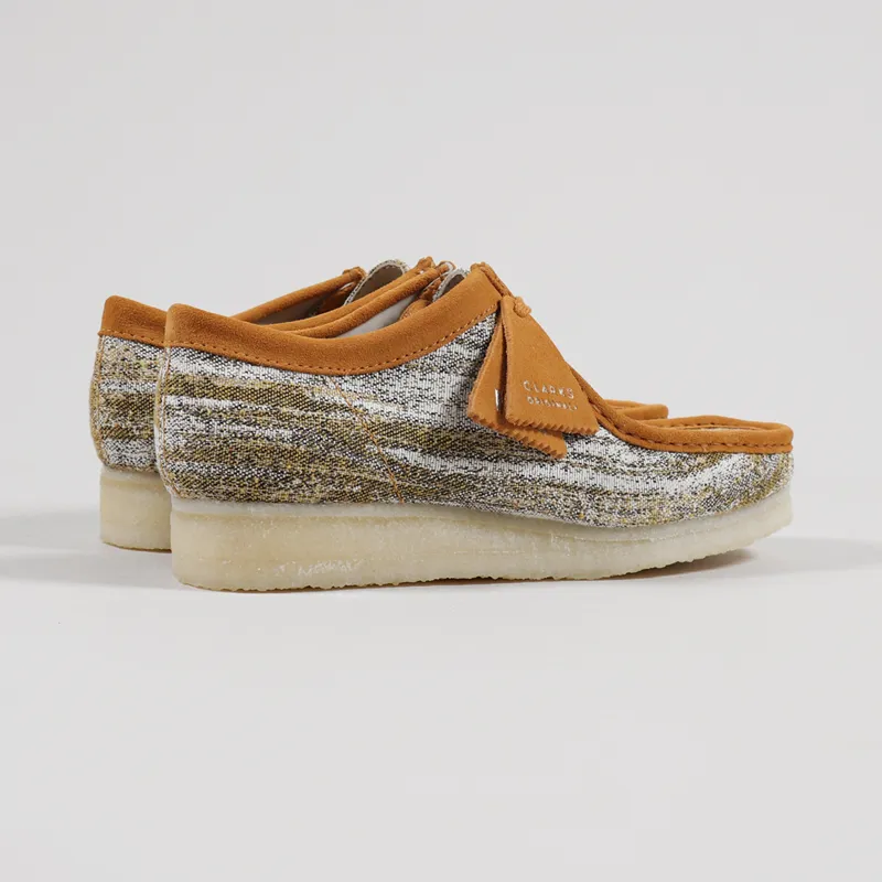 Clarks Originals Wallabee Shoes Sand Fabric-2