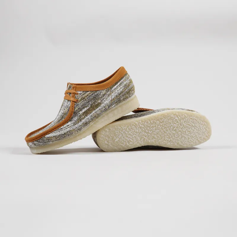 Clarks Originals Wallabee Shoes Sand Fabric-1