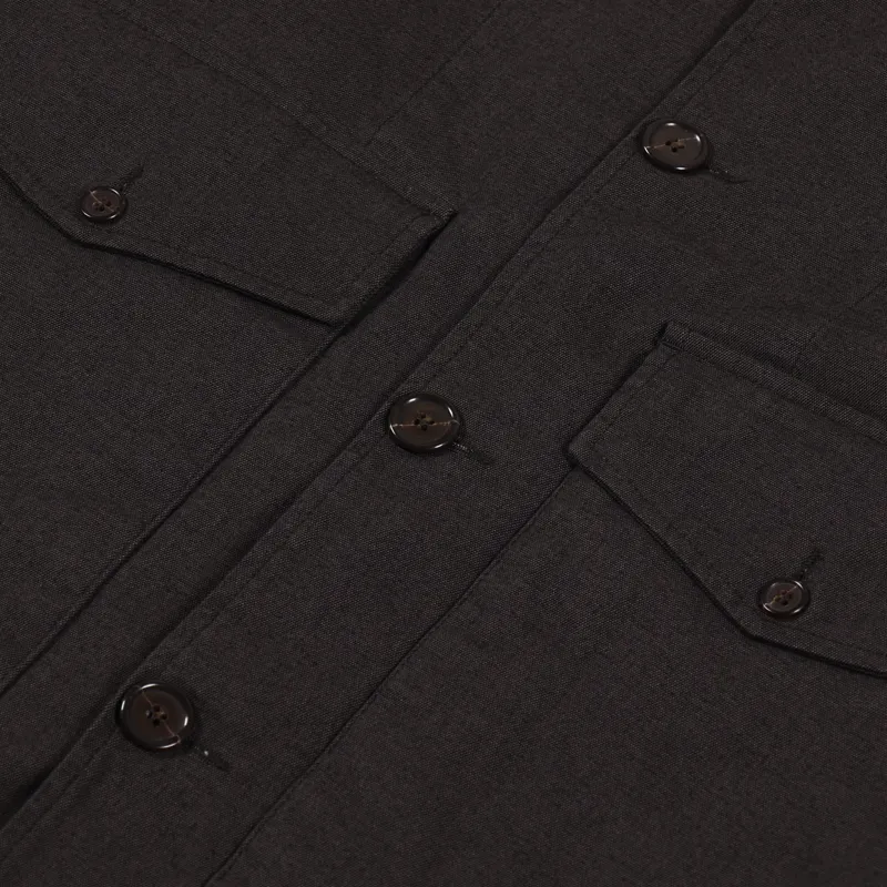 Universal Works Watchman II Jacket Chocolate Tinto Cotton-4