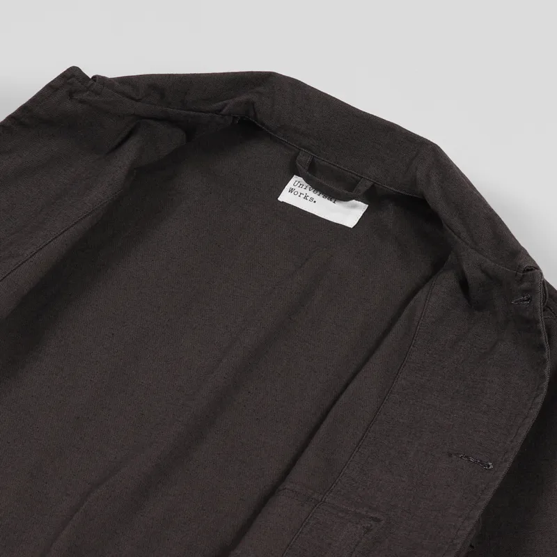 Universal Works Watchman II Jacket Chocolate Tinto Cotton-5