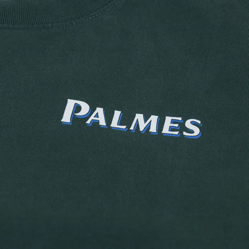 Palmes Tennis Society Water Long Sleeve T Shirt Dark Green-3