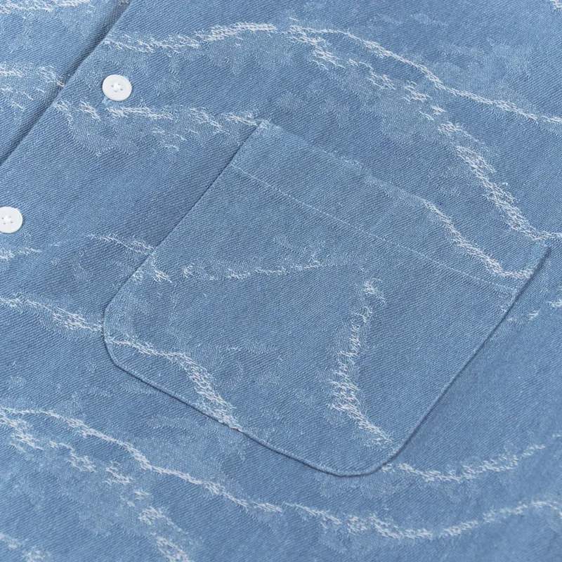 FrizmWORKS Wave Denim Shirt Light Blue-5