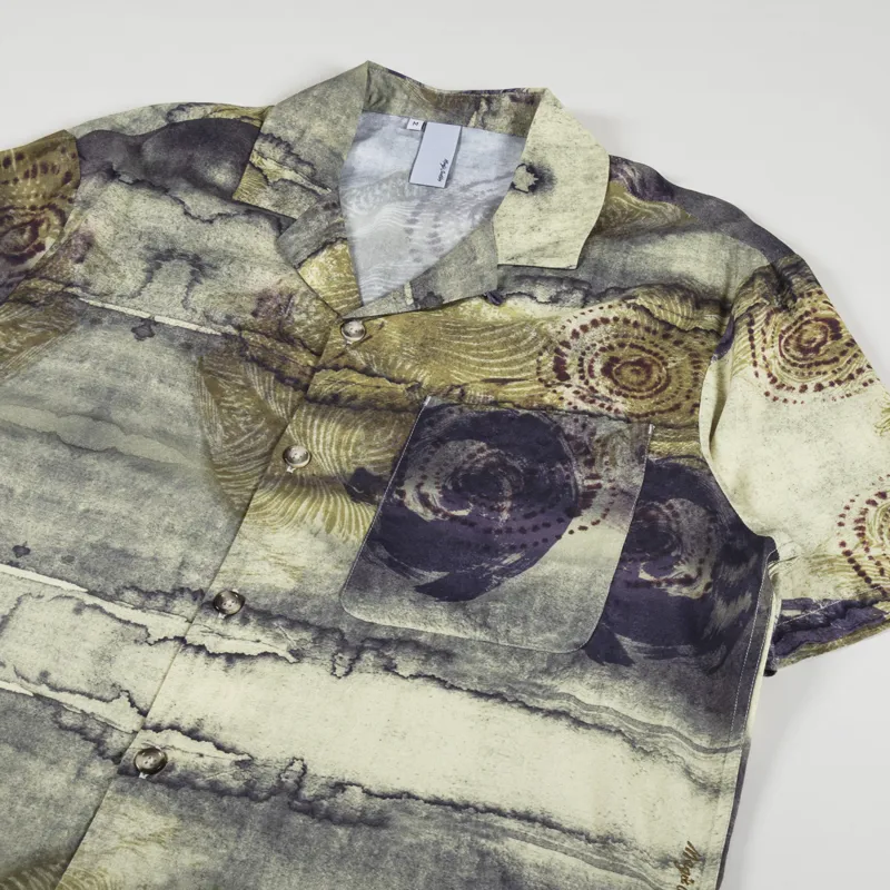 Magic Castles Wave Shirt Khaki Ink Print-1