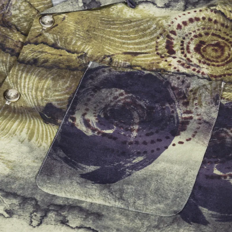 Magic Castles Wave Shirt Khaki Ink Print-2