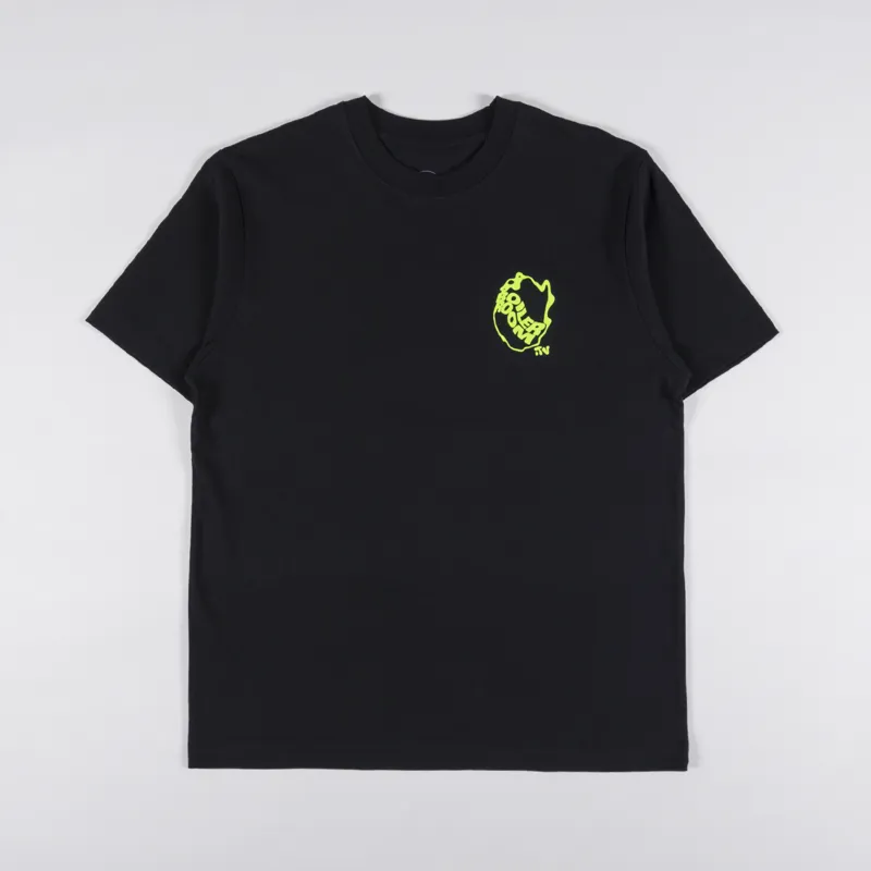 Boiler Room Waved Logo T Shirt Black-1