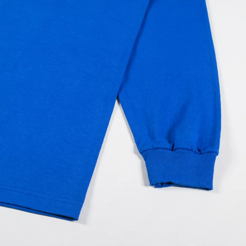 Boiler Room Waved Long Sleeve T Shirt Blue-6