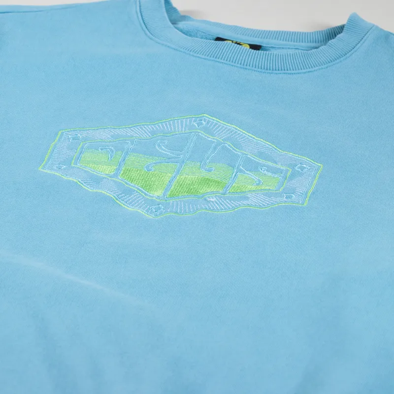 Deus Ex Machina Wavepool Acid Crew Sweat Maui Blue-2