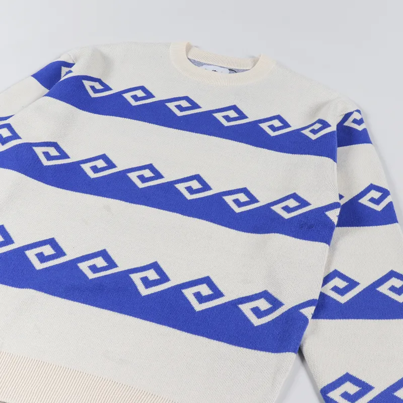 Butter Goods Waves Knit Sweater Cream-2