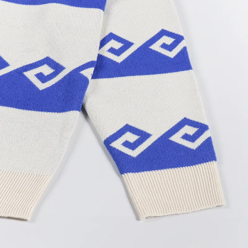 Butter Goods Waves Knit Sweater Cream-5