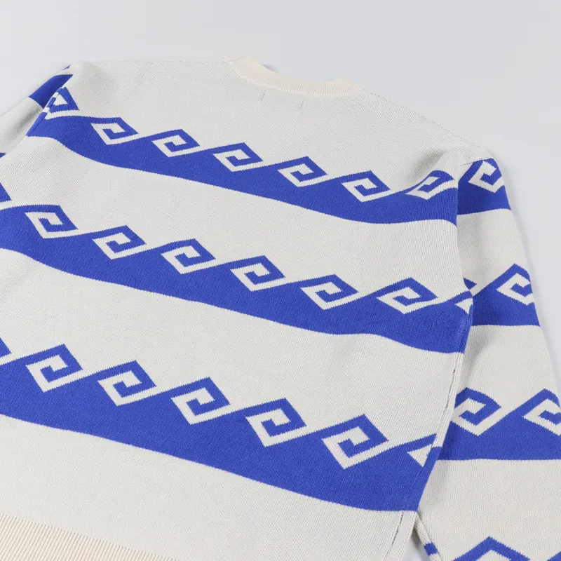 Butter Goods Waves Knit Sweater Cream-3