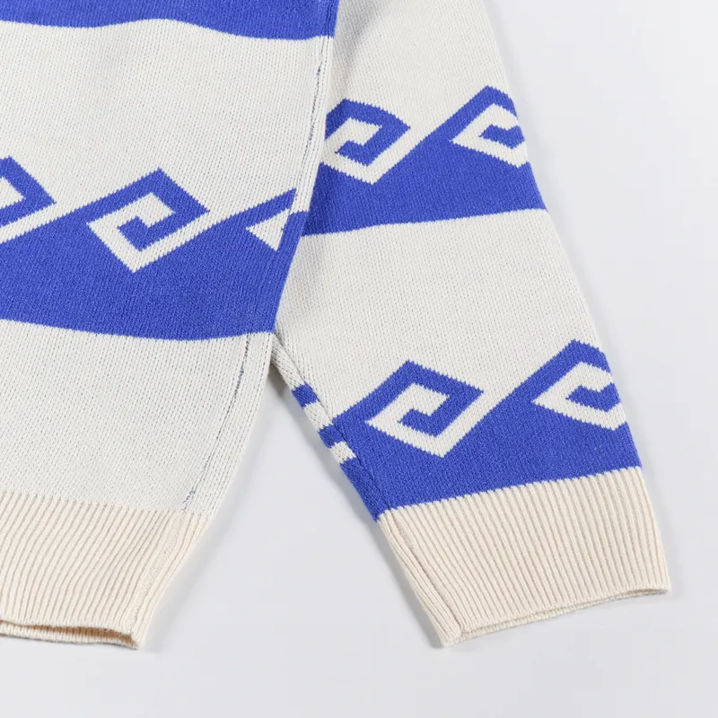 Butter Goods Waves Knit Sweater Cream-6