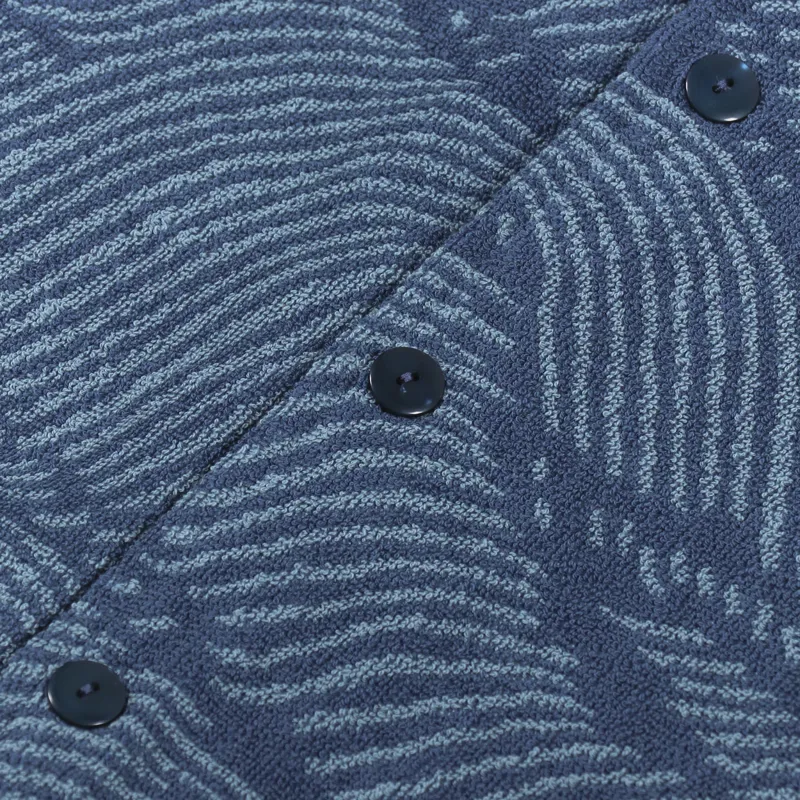 Oas Wavy Cuba Terry Shirt Blue-1