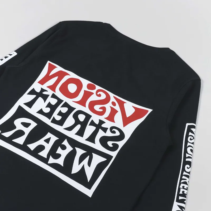 Vision Street Wear Wavy OG Box Logo Long Sleeve T Shirt Black-2