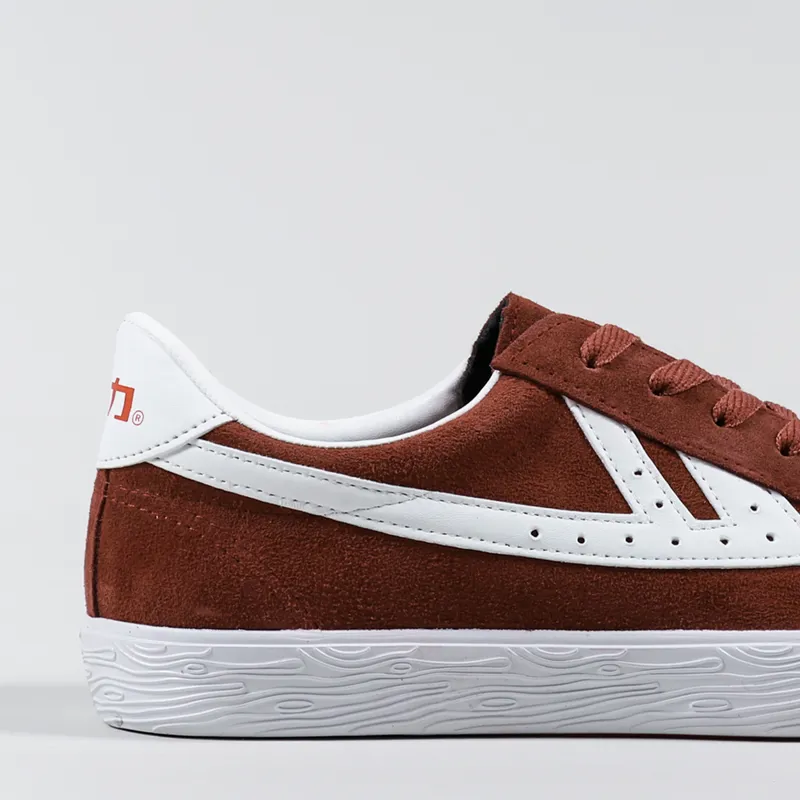 Warrior Shanghai WB-1 Suede Shoes Cognac White-5