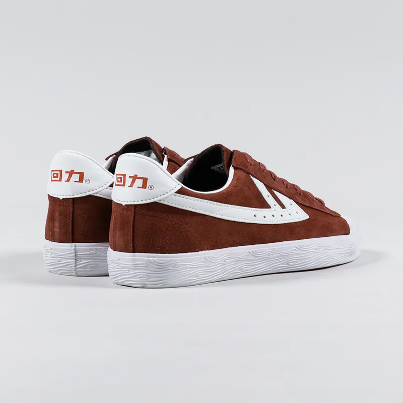 Warrior Shanghai WB-1 Suede Shoes Cognac White-3