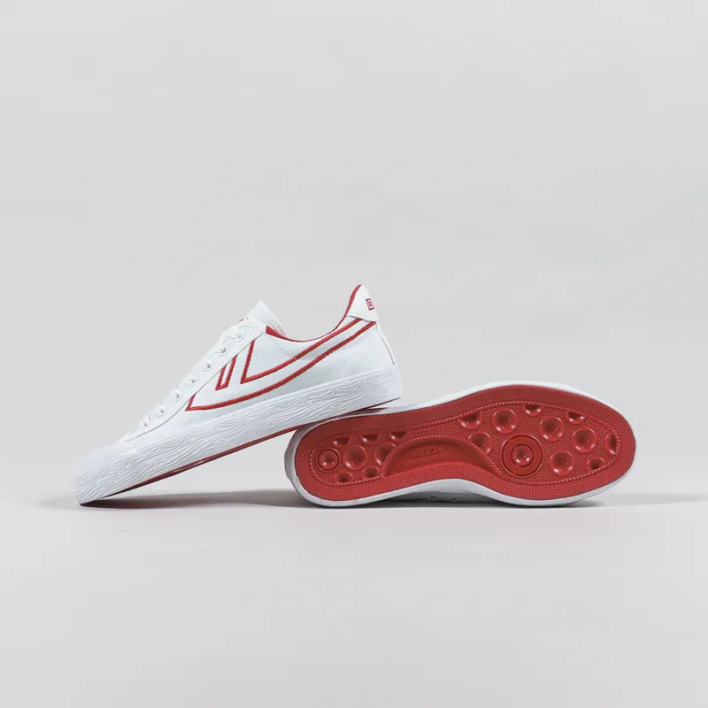 Warrior Shanghai WB-1 Shoes White Red Embroidery-2