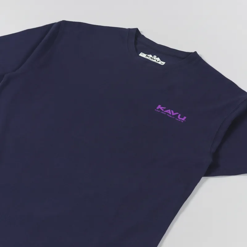Kavu Webbing Stack T Shirt Navy-3