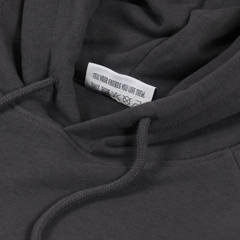 Working Class Heroes Loopback Hoodie Anthracite-7