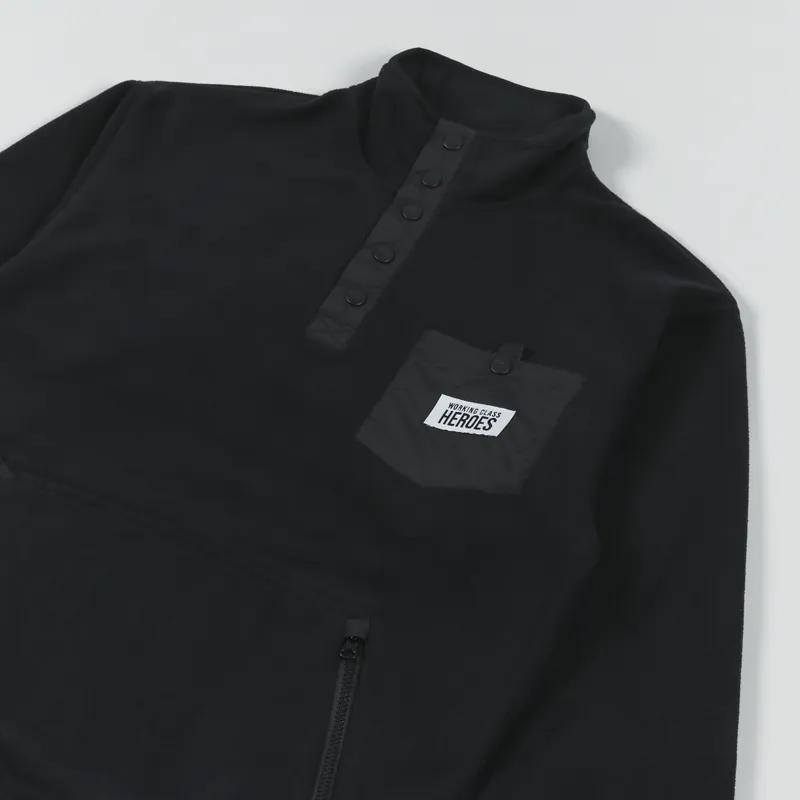 Working Class Heroes Pullover Fleece Black-2