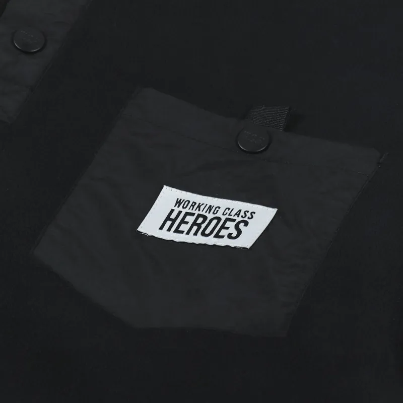 Working Class Heroes Pullover Fleece Black-6