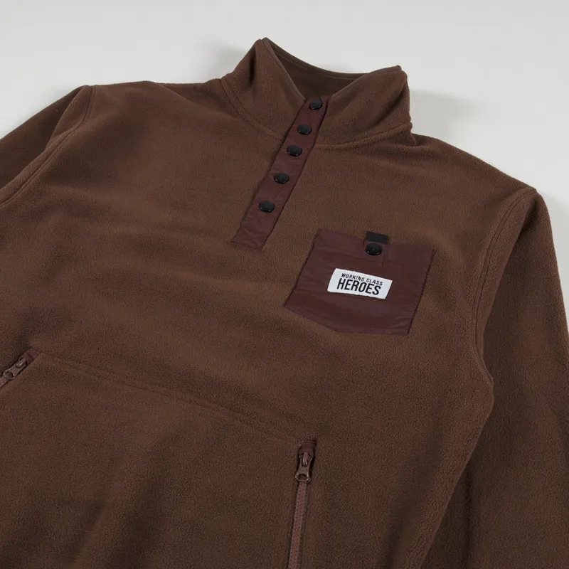Working Class Heroes Pullover Fleece Hot Chocolate-2