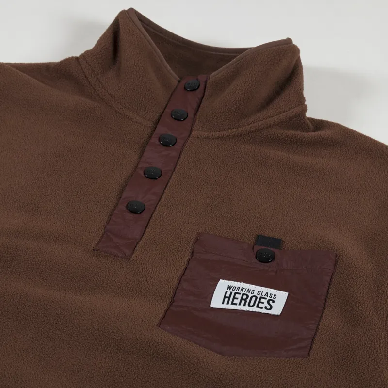 Working Class Heroes Pullover Fleece Hot Chocolate-3