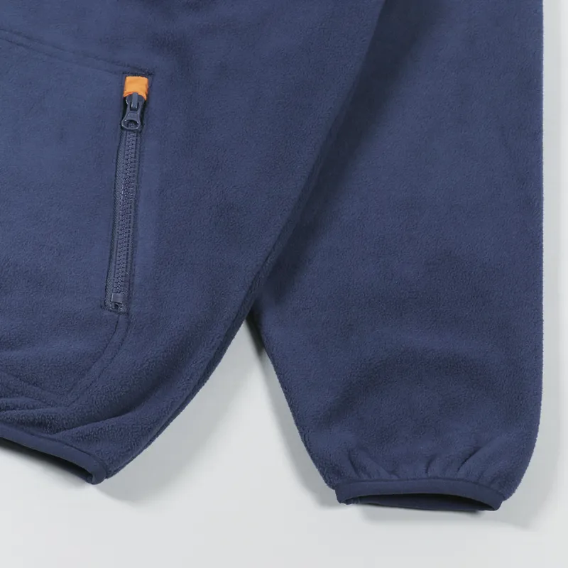 Working Class Heroes Pullover Fleece Navy Orange-5