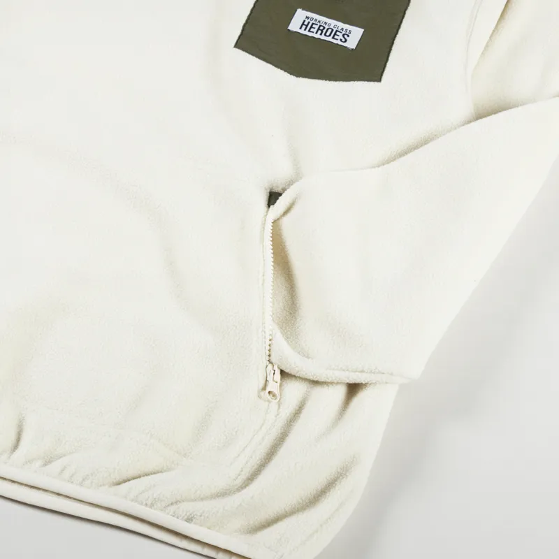 Working Class Heroes Pullover Fleece Oatmeal Khaki-6