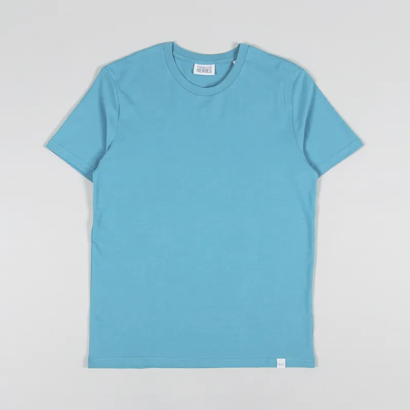 Working Class Heroes Basic Organic T Shirt Atlantic Blue