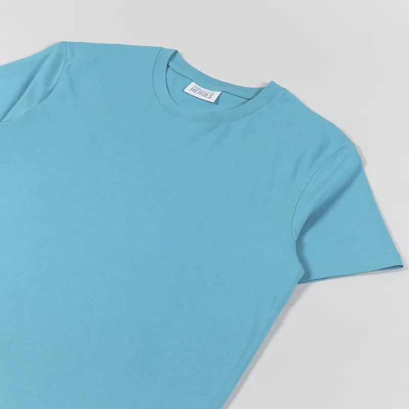 Working Class Heroes Basic Organic T Shirt Atlantic Blue-2