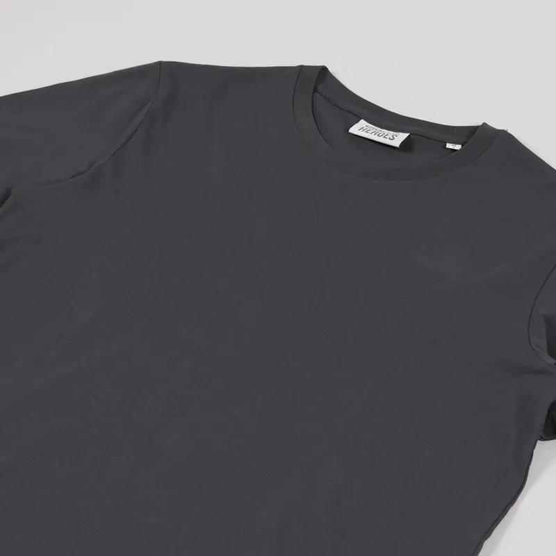 Working Class Heroes Regular Fit Organic T Shirt Anthracite-1