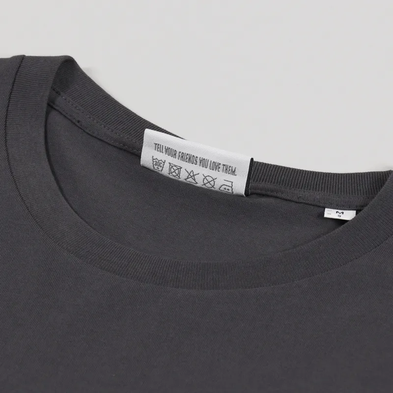 Working Class Heroes Regular Fit Organic T Shirt Anthracite-2