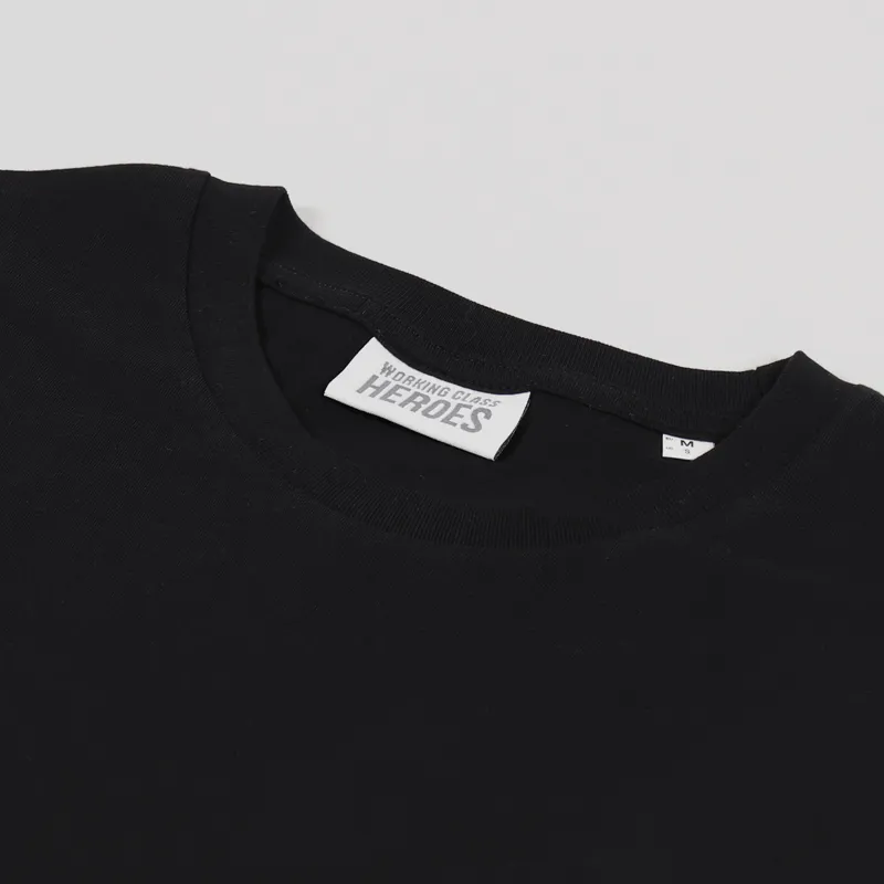 Working Class Heroes Basic Organic T Shirt Black-2