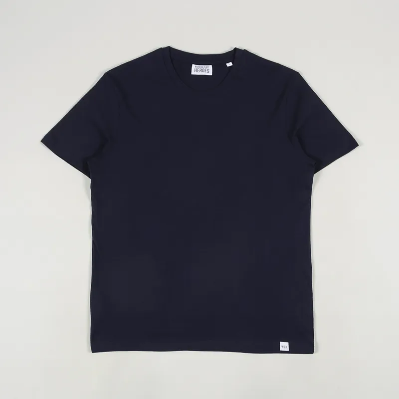 Working Class Heroes Baggy Fit Organic T Shirt French Navy
