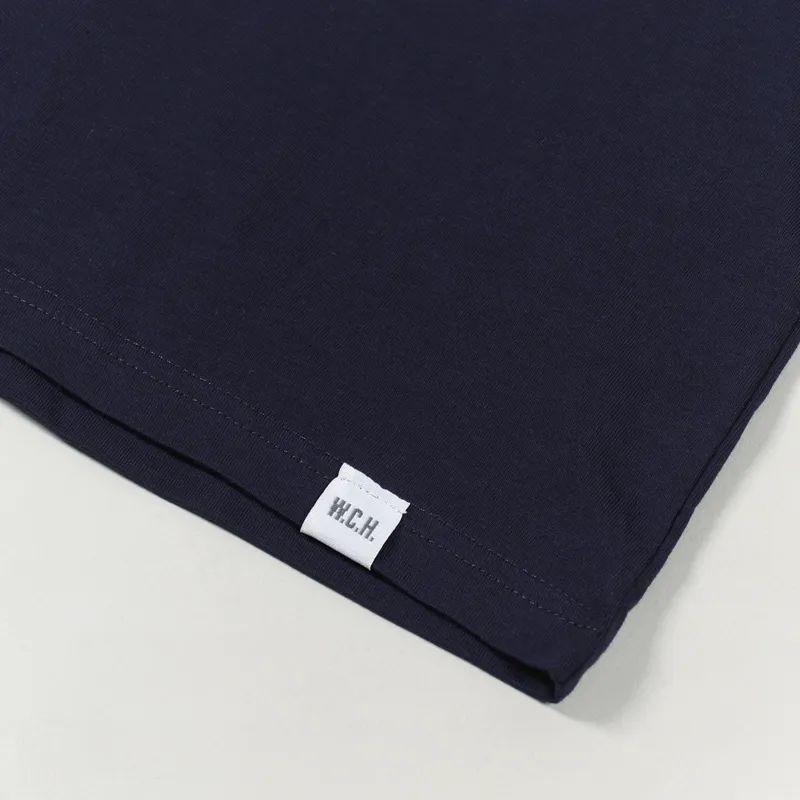 Working Class Heroes Baggy Fit Organic T Shirt French Navy-2