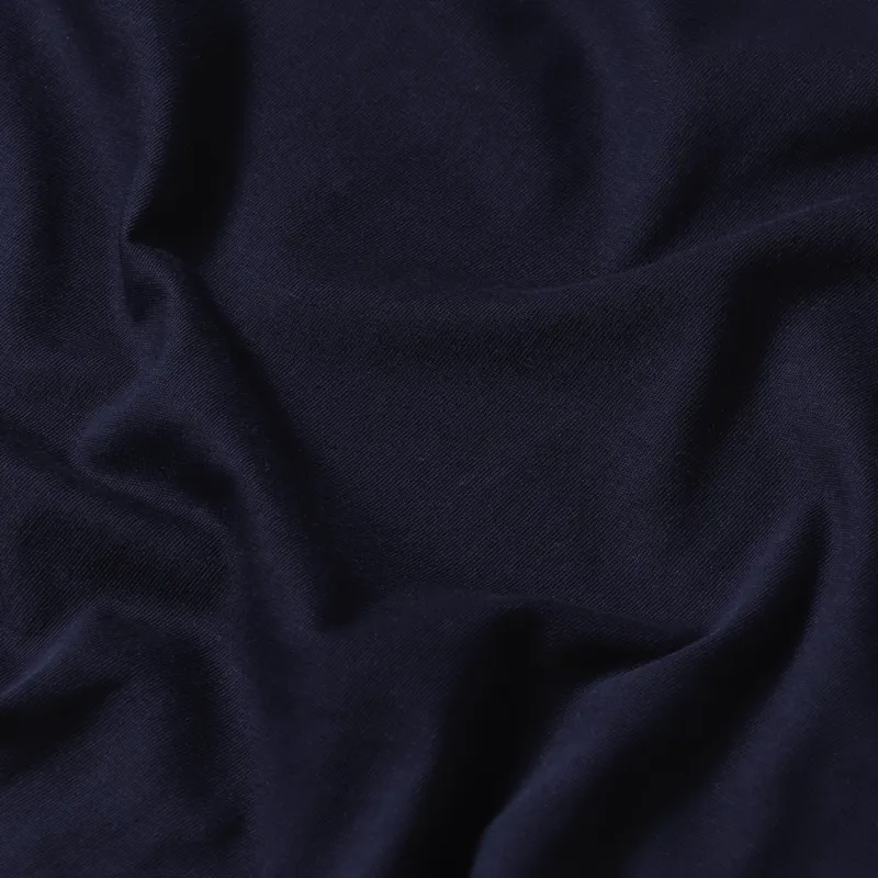 Working Class Heroes Baggy Fit Organic T Shirt French Navy-3